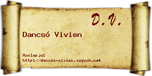 Dancsó Vivien névjegykártya